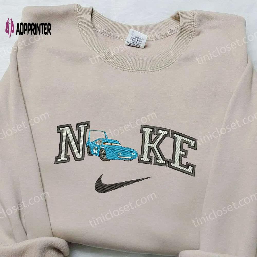 Dinoco x nike embroidered shirt: car cartoon & custom design Embroidered Shirt