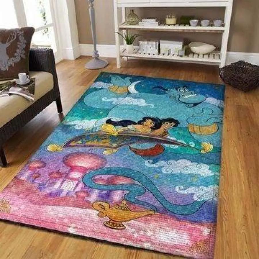 Disney aladdin area rug living room rug home decor movie ofd a31101 Rectangle Rug
