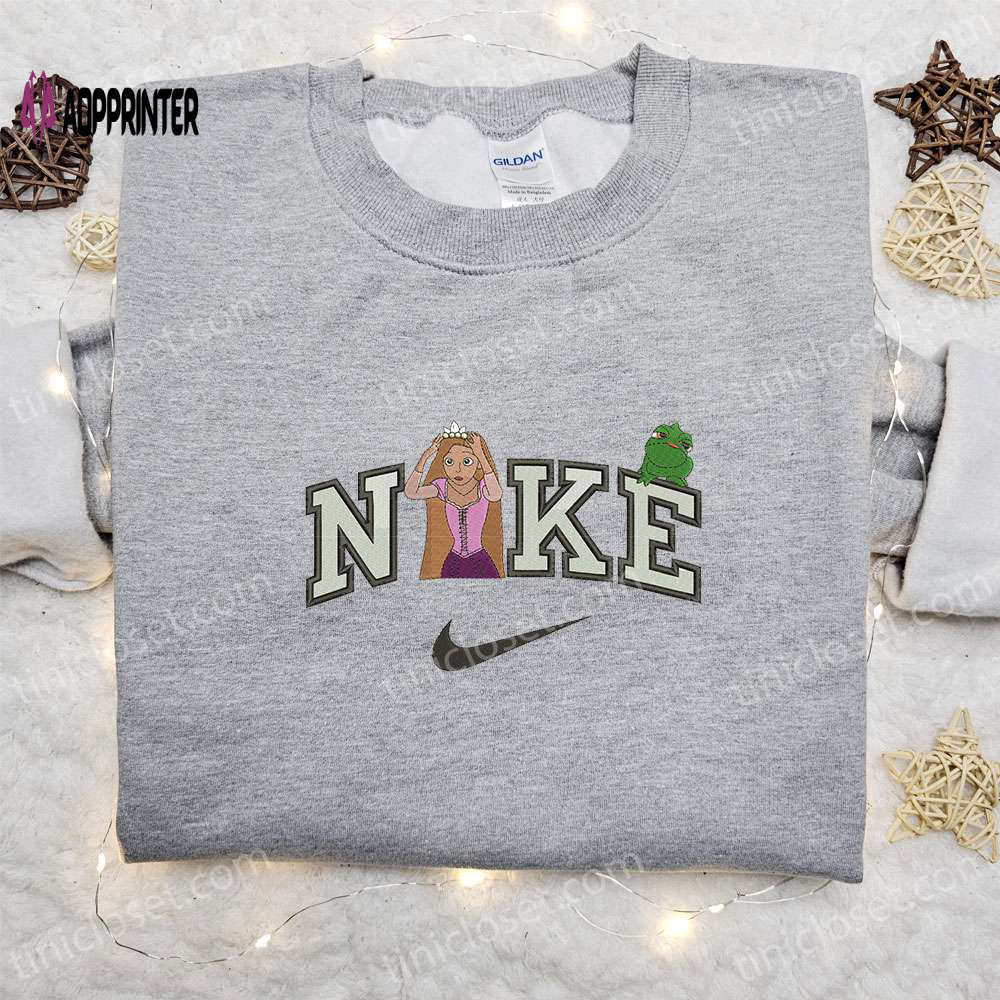 Disney characters embroidered shirt sweatshirt & hoodie by rapunzel and lizard x nike Embroidered Shirt