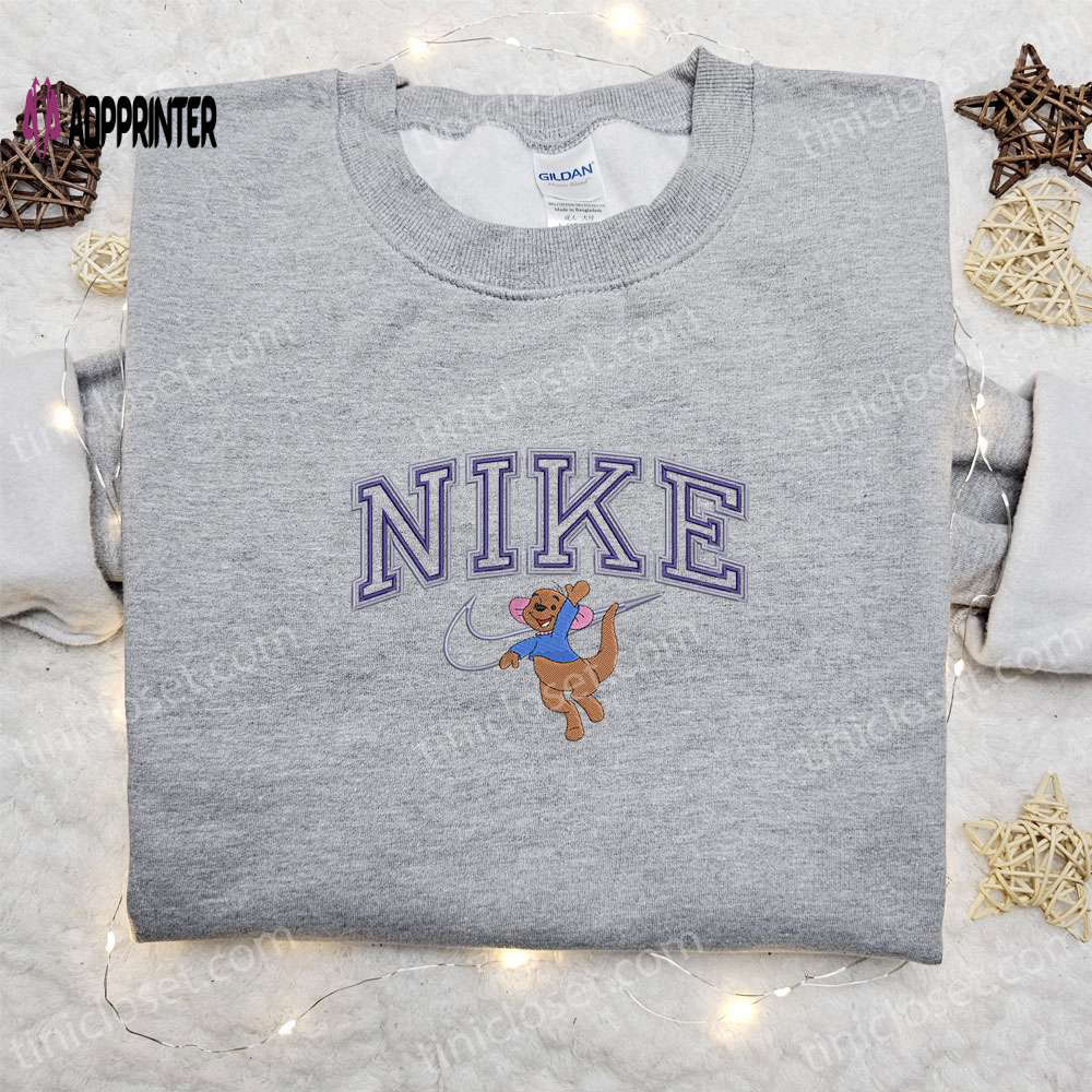 Disney characters embroidered sweatshirt roo x nike cartoon shirt nike inspired hoodie Embroidered Shirt
