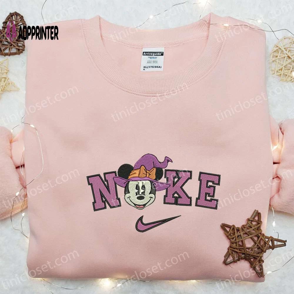 Disney halloween embroidered hoodie sweatshirt & t-shirt: nike x minnie mouse & inspired collection Embroidered Shirt