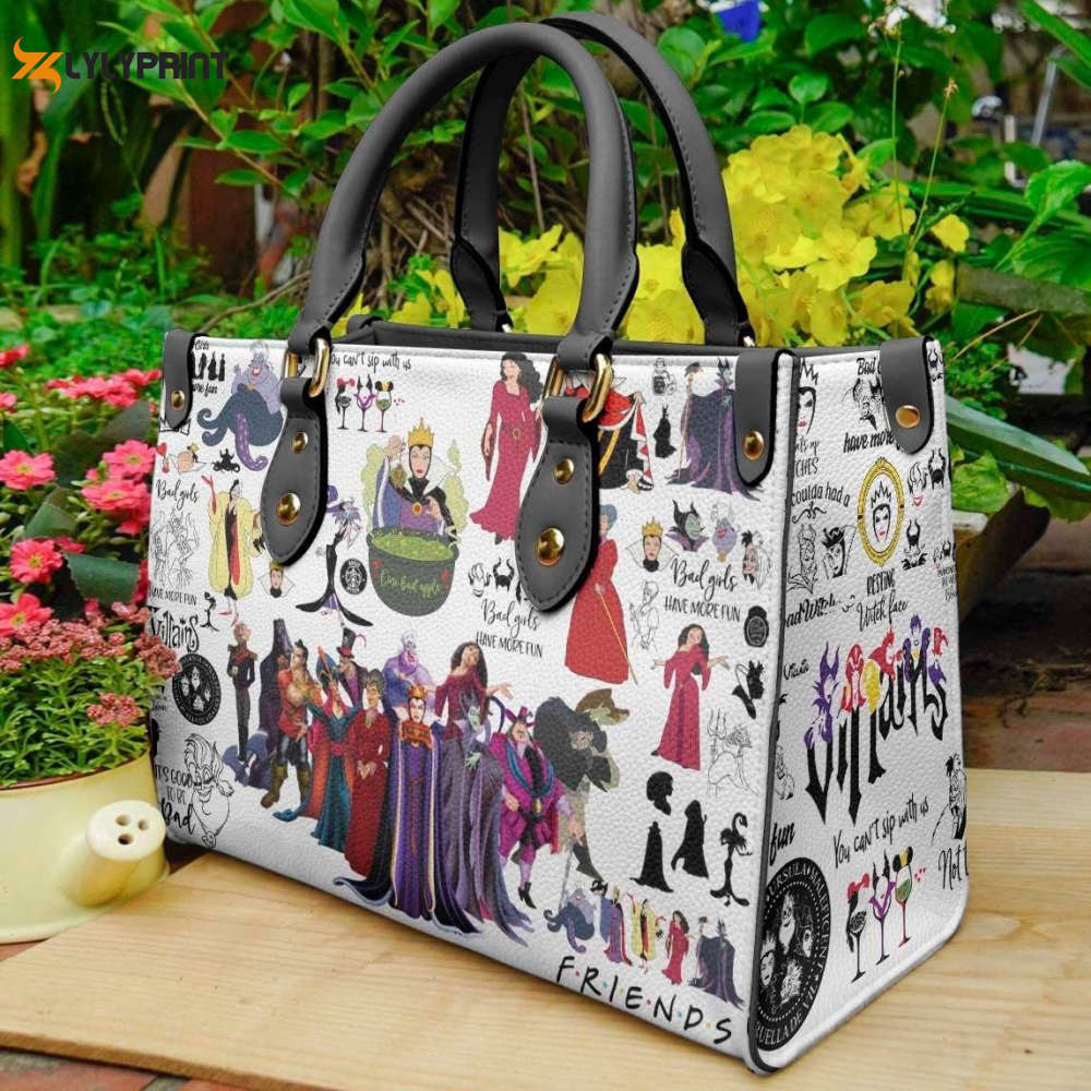 Disney villains leather bag for women gift 3930 Women Leather Hand Bag