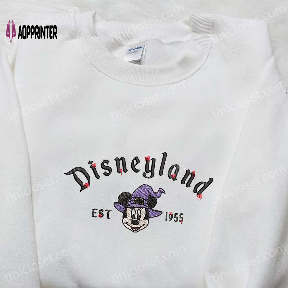 Disneyland minnie witch 1955 shirt & halloween hoodie – adorable embroidered disney apparel Embroidered Shirt