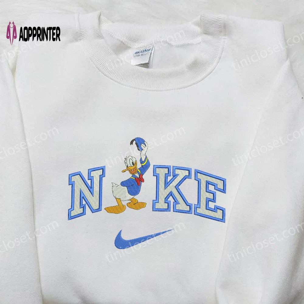 Donald hat x nike embroidered shirt – custom donald duck tee Embroidered Shirt