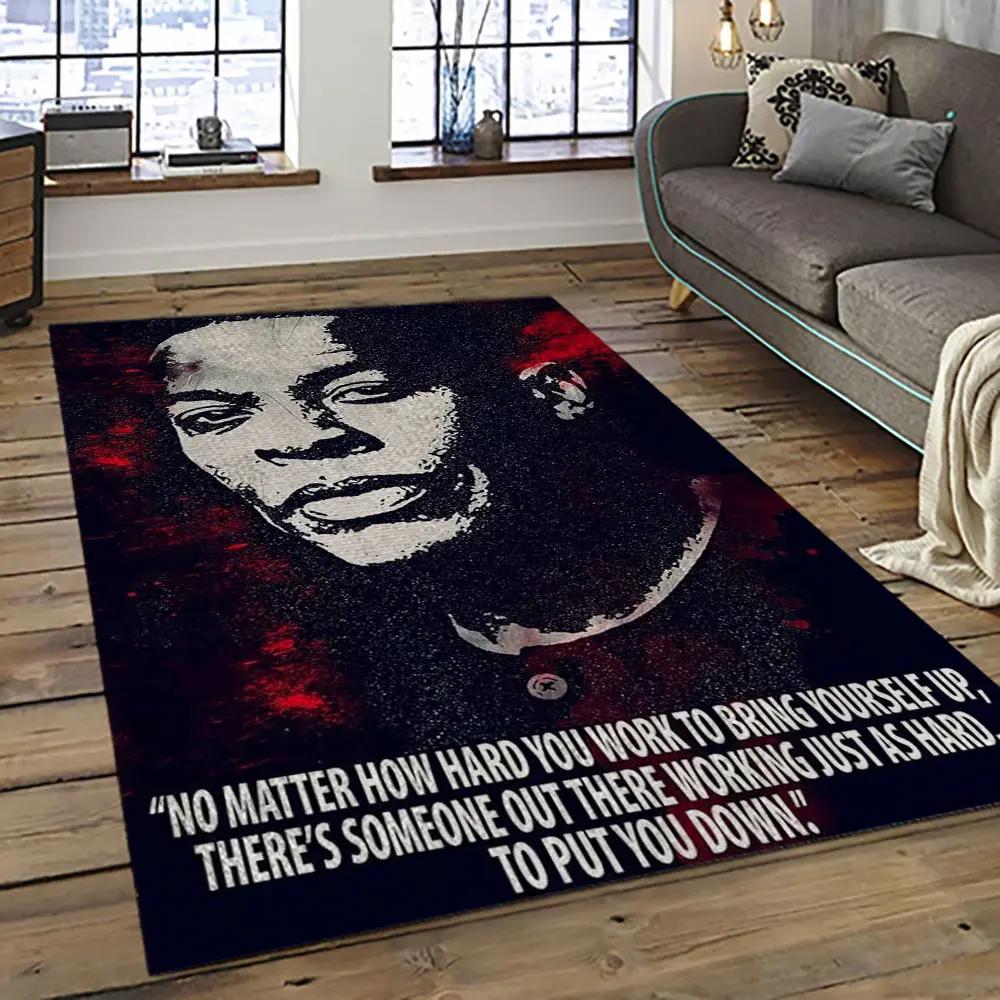 Dr. dre rapper hiphop music retangle carpet area rug home decor best gift for fan and friends dd3 Rectangle Rug