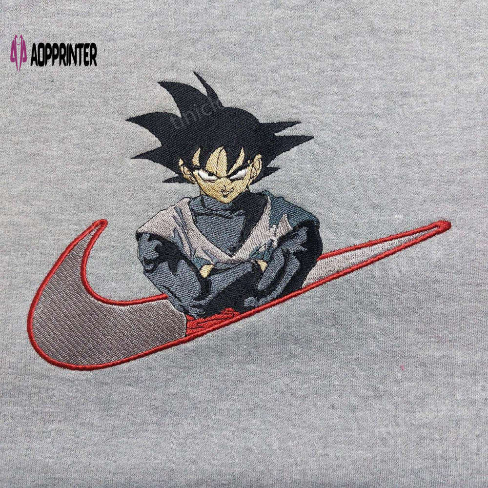 Dragon ball nike embroidered shirt sweatshirt & hoodie collection: son goku inspired designs Embroidered Shirt