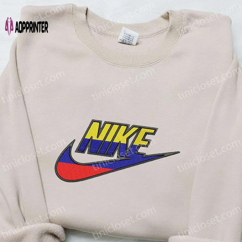 Equador x nike embroidered hoodie & shirt: best family gift nike inspired – shop now! Embroidered Shirt