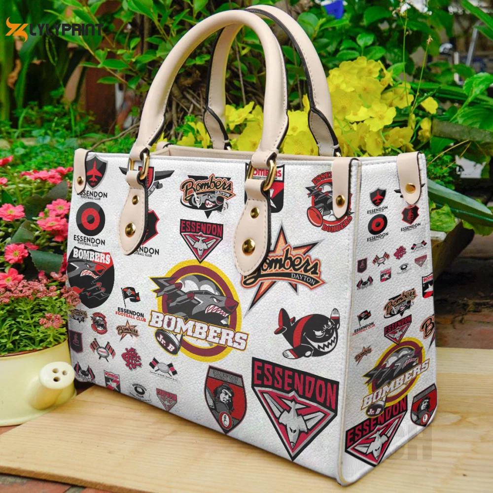 Essendon football club leather bag for women gift 2007 Women Leather Hand Bag