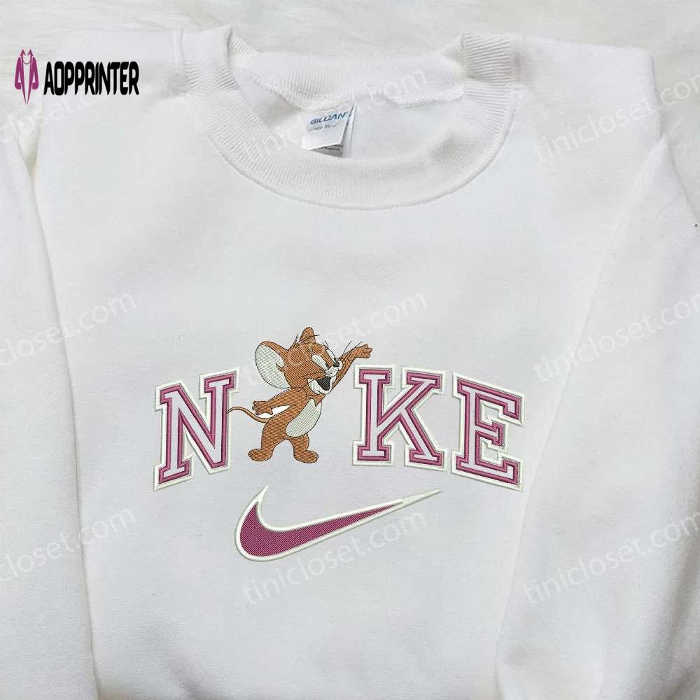 Exclusive jerry hey x nike embroidered shirt: tom and jerry custom design Embroidered Shirt