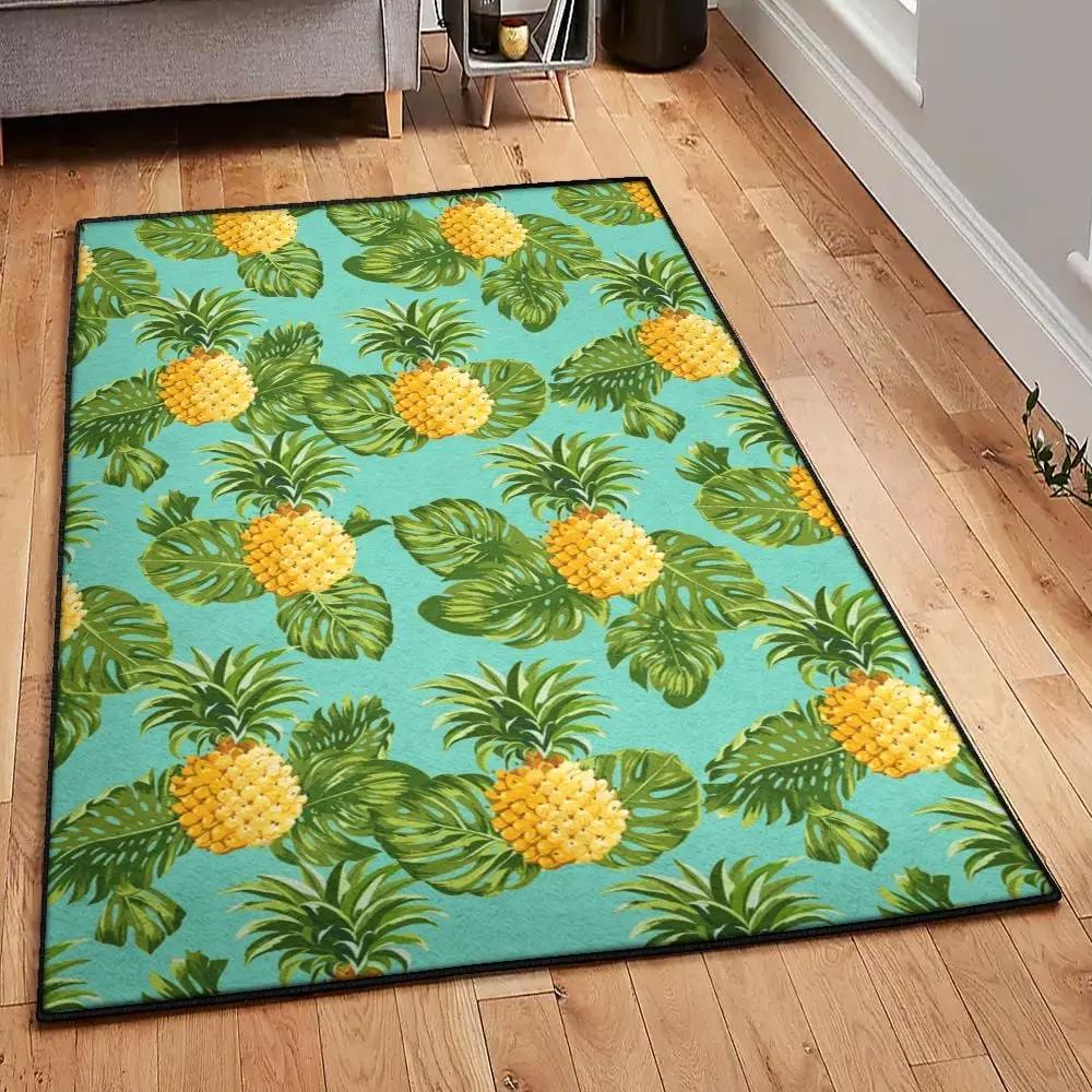 Fall leaves modern rugs, palm leaf pineapple rug Rectangle Rug
