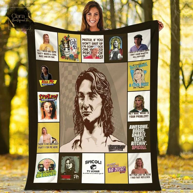 Fast times at ridgemont high movie fleece blanket, mink sherpa blanket, jeff spicoli blanket, fast times at ridgemont quilt Quilt Blanket