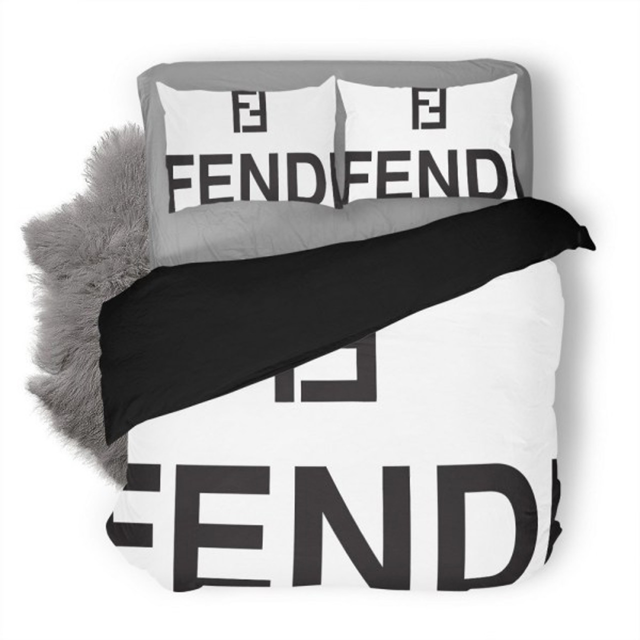 Fendi premium luxury logo fashion brand premium bedding set home decor Bedding Sets