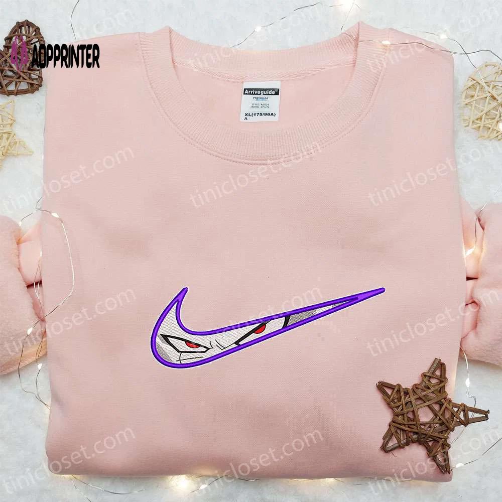 Frieza x nike swoosh anime embroidered shirt – best nike inspired gift for family Embroidered Shirt