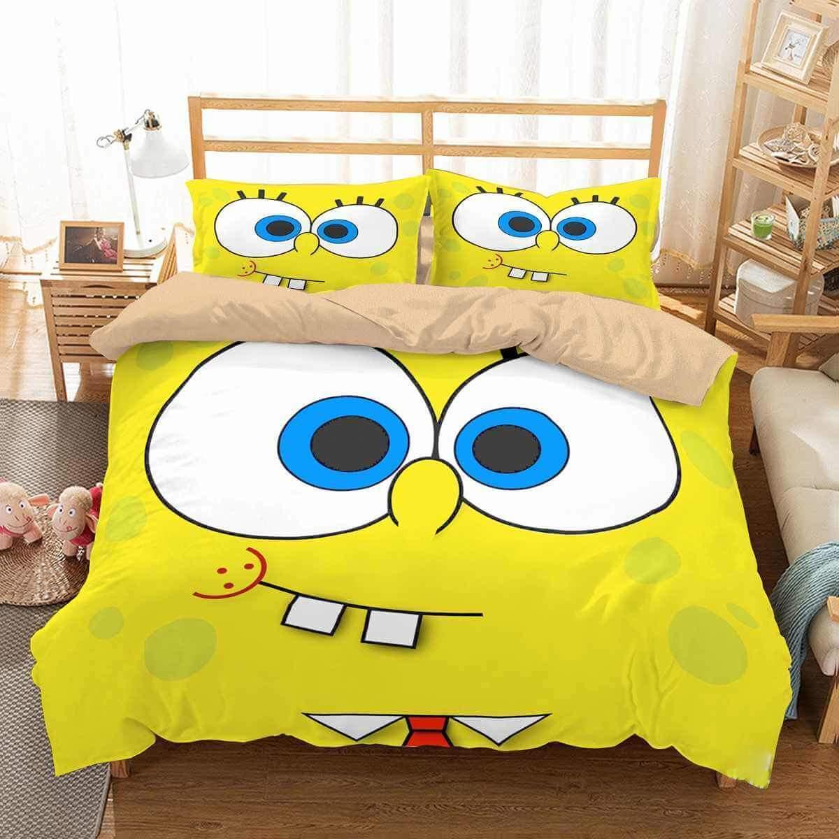 Funny gift - spongebob squarepants full  Bedding Sets sheets blankets home decor covers bed linen duvet bedclothes bedspread Bedroom ideas