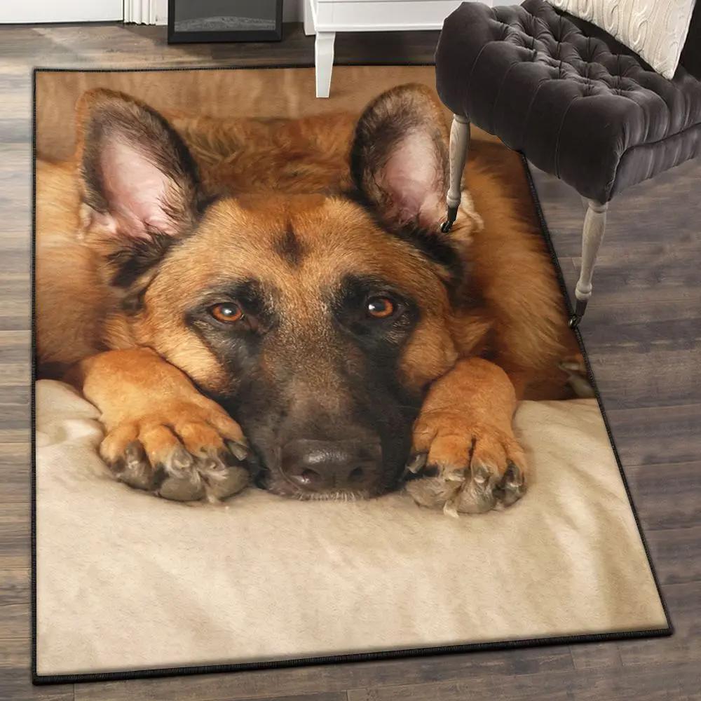 German shepherd dog living room rugs, german shepherd rug Rectangle Rug