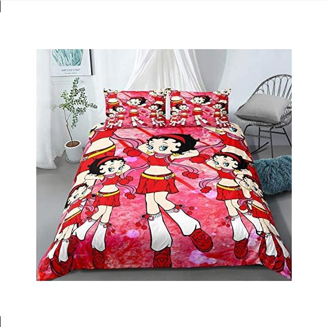 Girls betty boop cartoon character full  Bedding Sets bedclothes Bedroom ideas sheets duvet bed linen covers bedspread home decor blankets