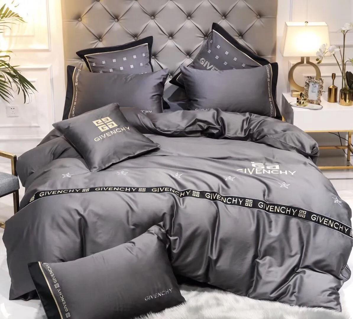 Givenchy grey luxury brand high-end bedding set home decorations Bedding Sets