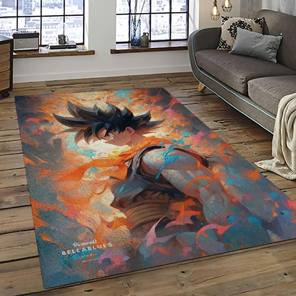Goku characters cartoon movie carpet rectangle area rug for living room bedroom decor gku63 Rectangle Rug