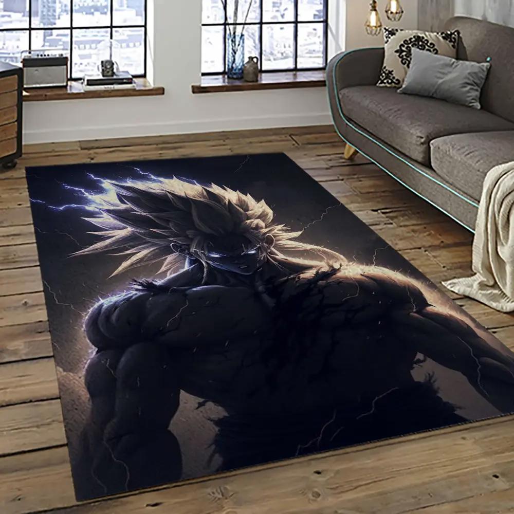 Goku characters cartoon movie carpet rectangle area rug for living room bedroom decor gku64 Rectangle Rug