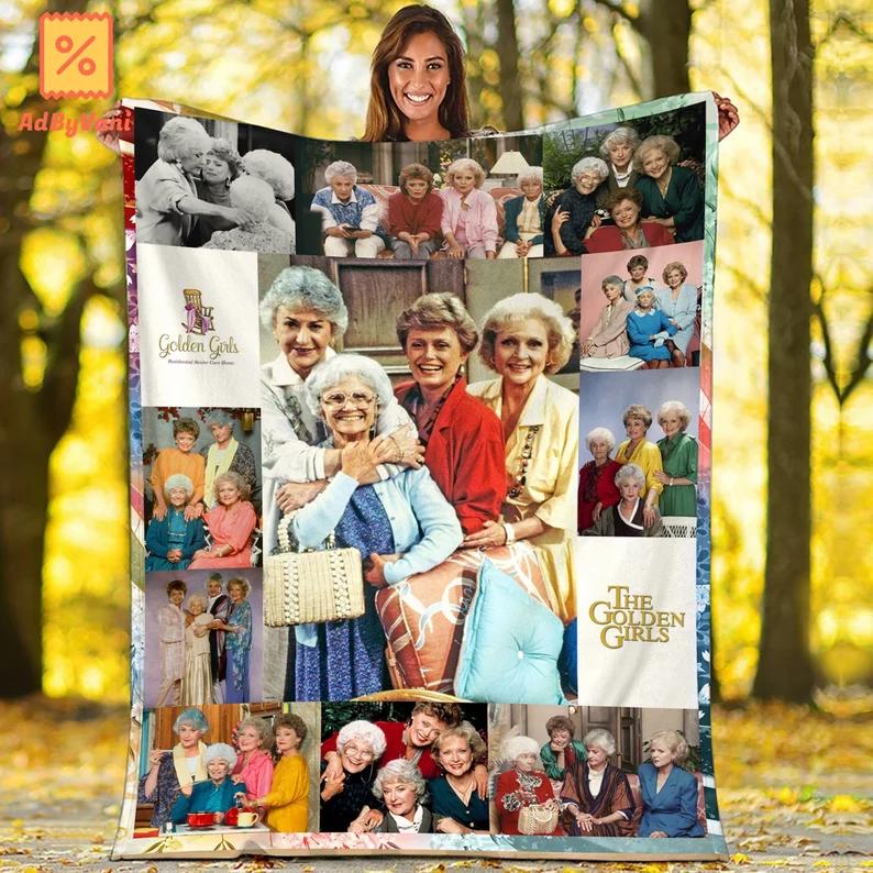 Golden girls fleece blanket quilt Quilt Blanket