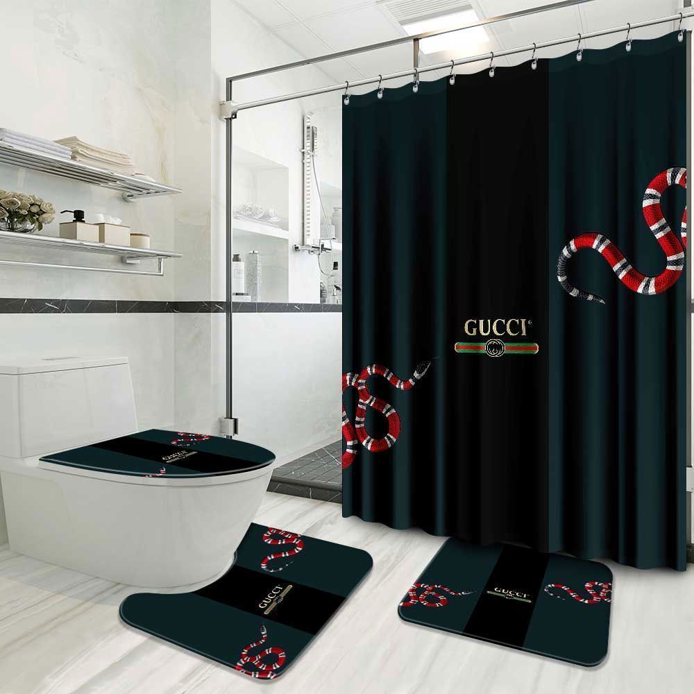 Gucci snake bath mat hypebeast home decor bathroom sets luxury fashion brand Bathroom Set