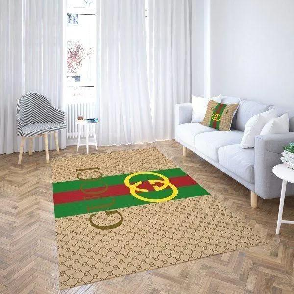 Gucci stripe logo type 373. Upgrade Your Living Room with Luxury Home Decor: Area Carpets, Floor Decor, Door Mats, and Hot Gift Items with style a High-End Fashion Brand Rectangle Rug