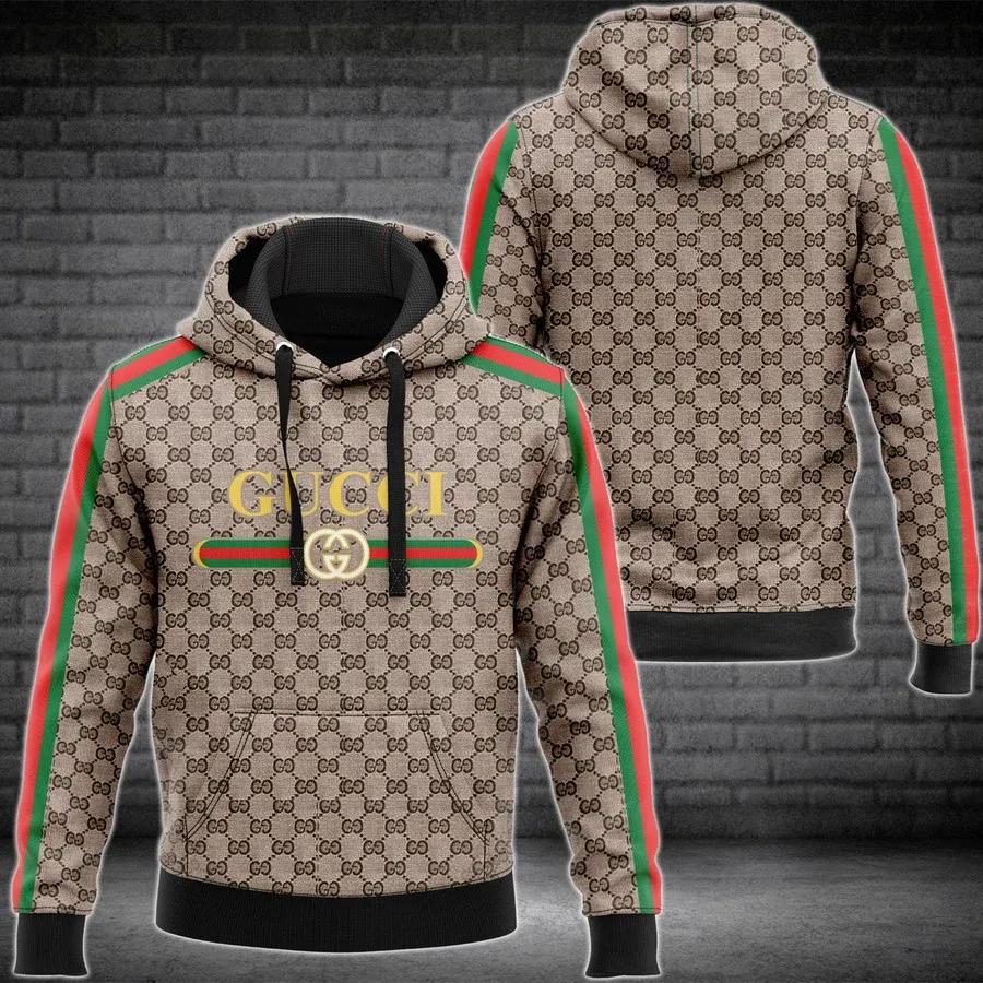 Gucci stripe unisex hoodie for men women luxury brand clothing clothes outfit Hoodie 3D