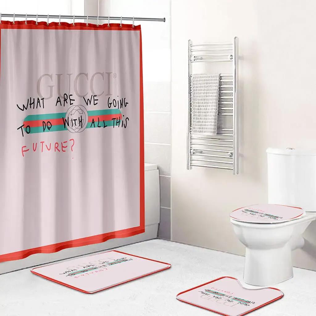 Gucci what are we going to doall this home decor hypebeast bathroom sets bath mat luxury fashion brand Bathroom Set