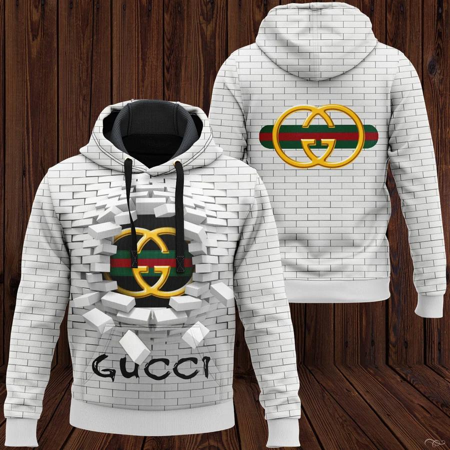 Gucci white unisex hoodie hot 2023 foren womenuxury brand clothing clothes outfit Zipper Hoodie 3D