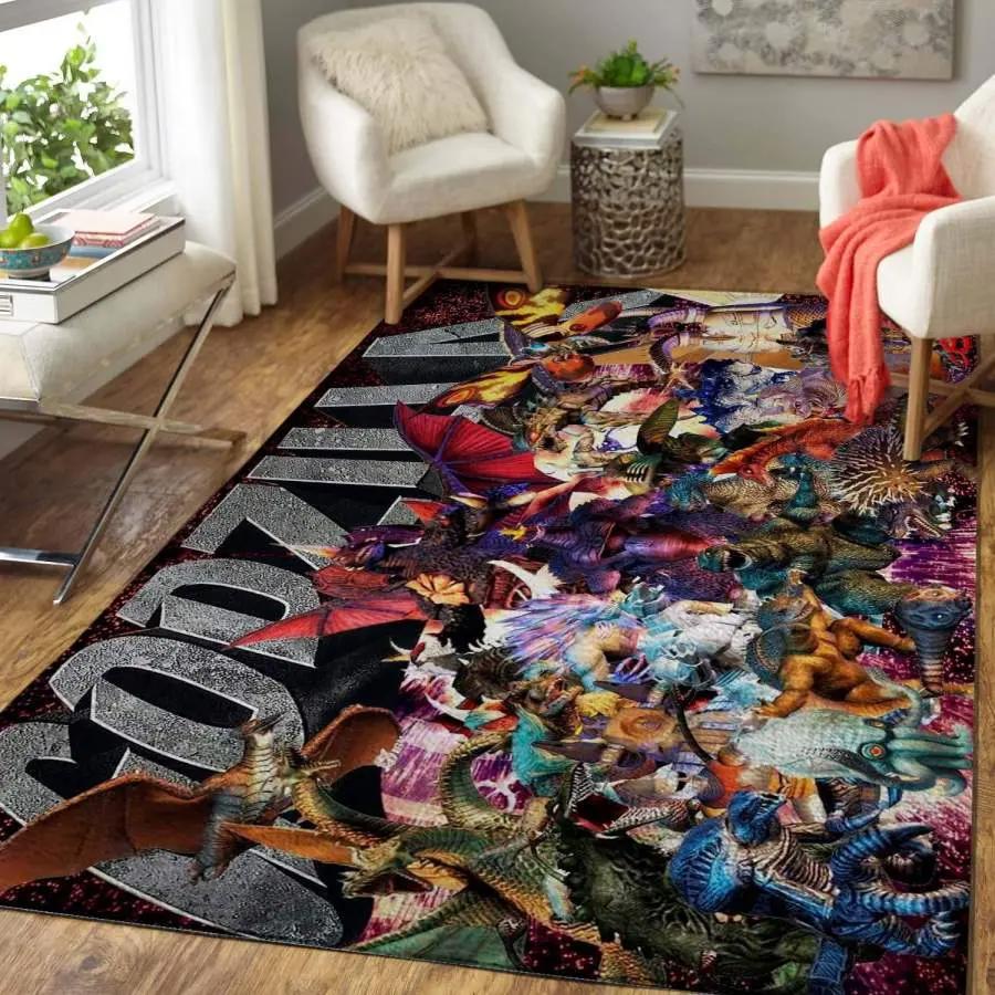 Guitar mysticalmusic art for fans area rug living room rug home decor living room carpet floor decor Rectangle Rug
