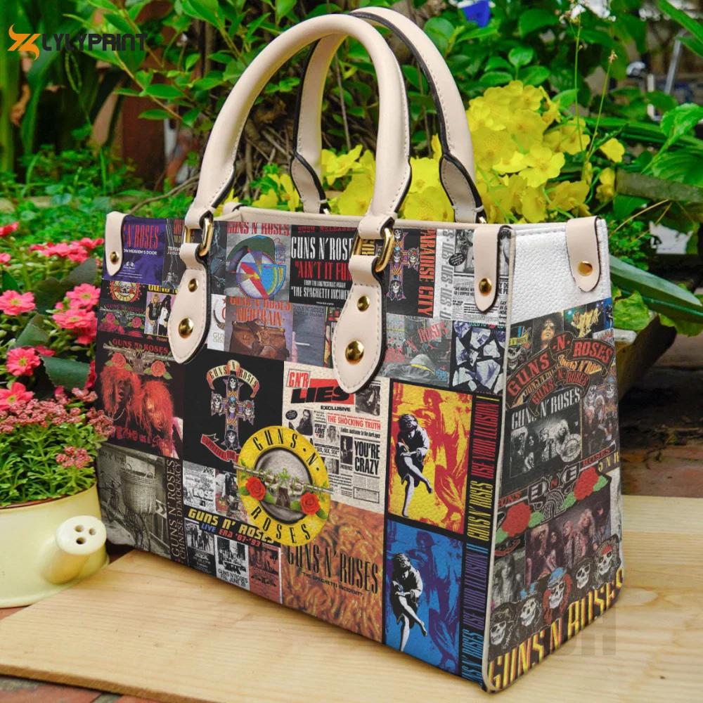 Guns n’ roses lover leather bag for women gift 1262 Women Leather Hand Bag