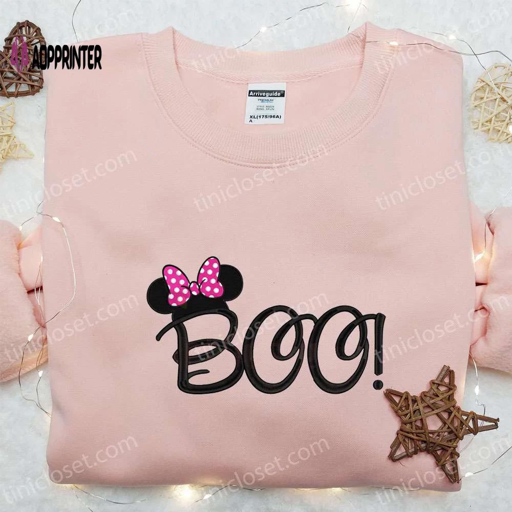 Halloween minnie mouse boo & disney embroidered shirts – adorably spooky! Embroidered Shirt