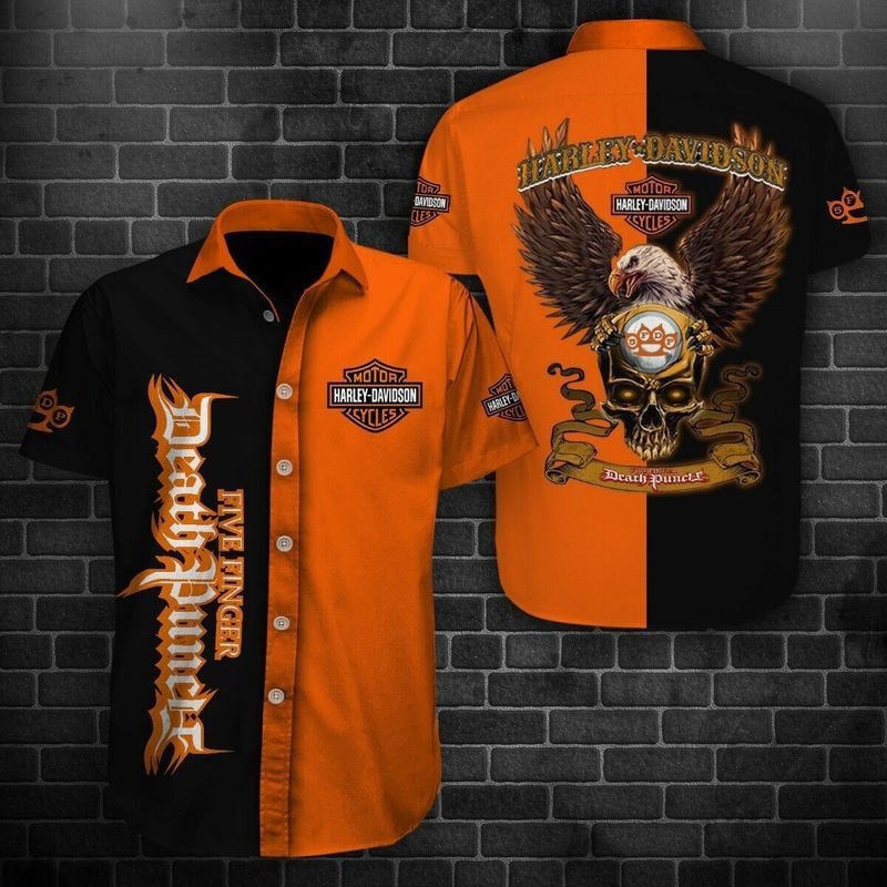 Harley davidson hawaiian shirt summer shirt 6 Hawaii Shirt Shorts & Flip Flops