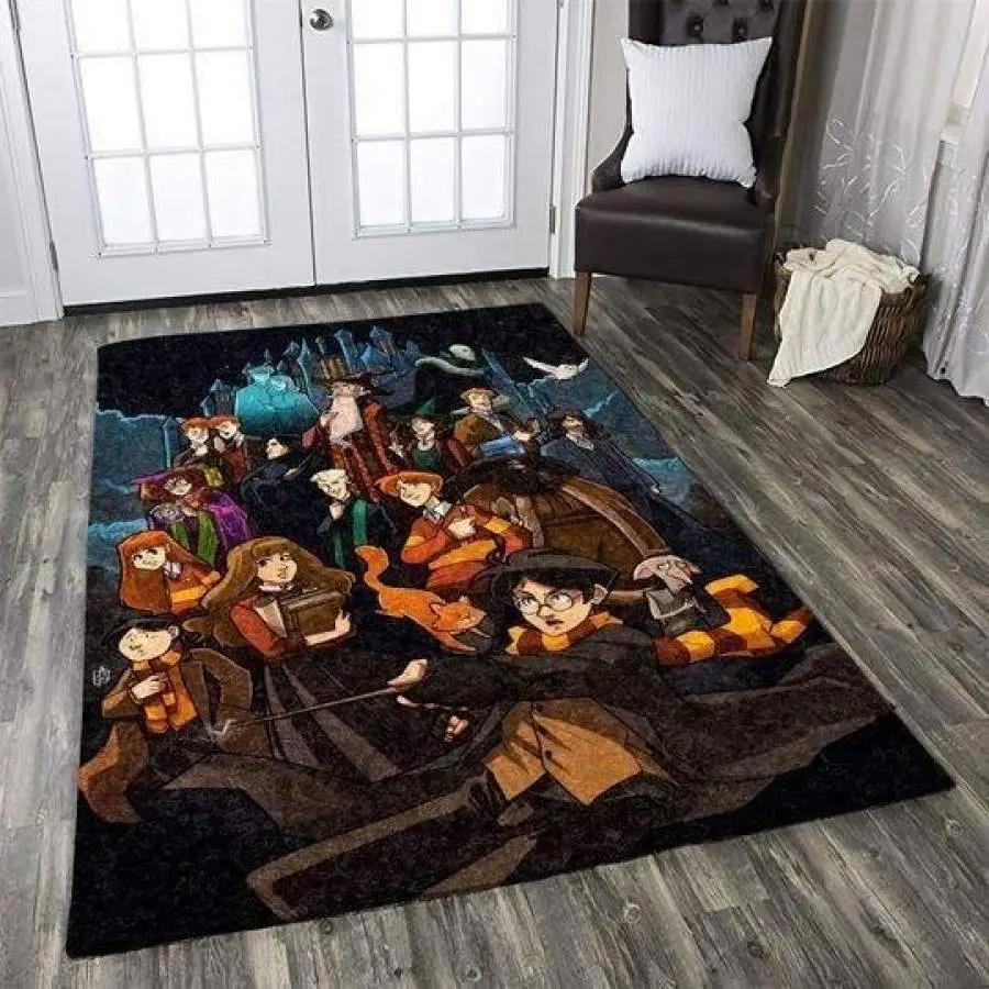Harry potter area rug living room rug home decor movie home decor Rectangle Rug