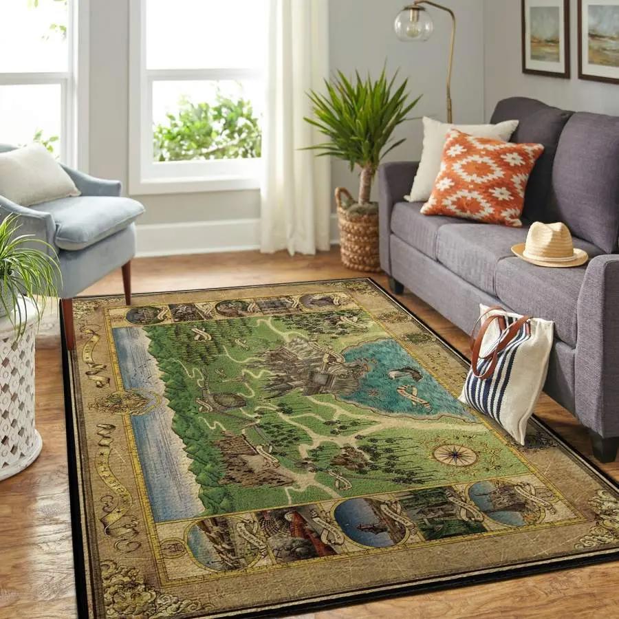 Harry potter hogwart map area rug living room rug home decor 1910293 Rectangle Rug