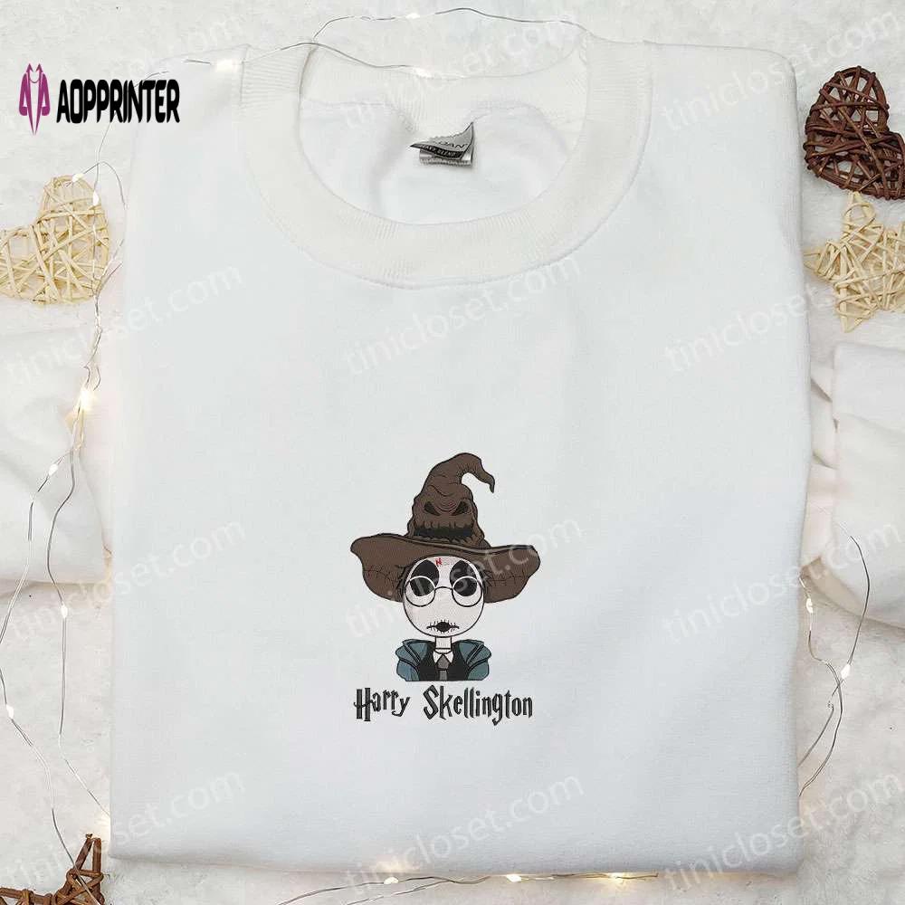 Harry skellington wizard halloween embroidered shirt & sweatshirt: best halloween gifts Embroidered Shirt
