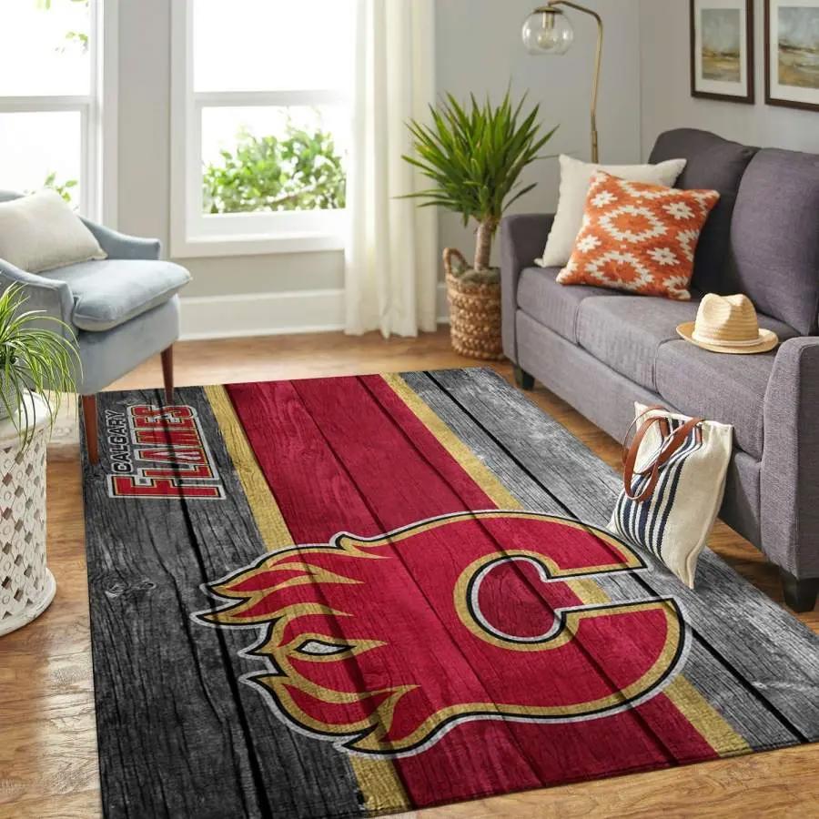 Hockey rug living room rug home decor area rug living room rug home decor floor decor Rectangle Rug