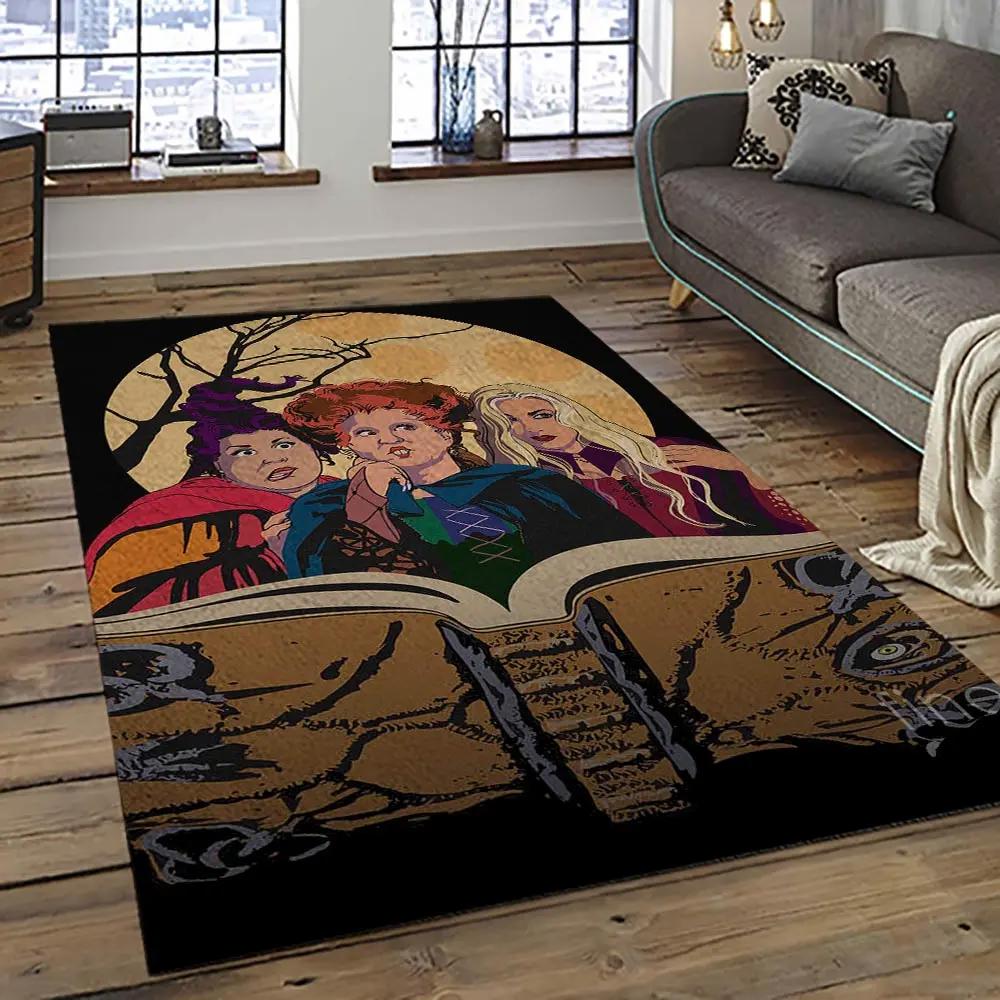 Hocus pocus supernatural comedy film movie carpet area rug home decor halloween gift best present for friends hps32 Rectangle Rug