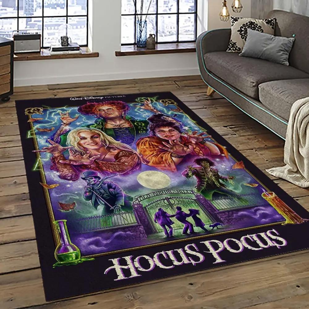 Hocus pocus supernatural comedy film movie carpet area rug home decor halloween gift best present for friends hps37 Rectangle Rug