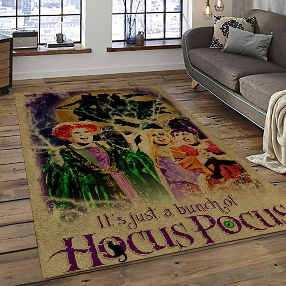 Hocus pocus supernatural comedy film movie carpet area rug home decor halloween gift best present for friends hps46 Rectangle Rug