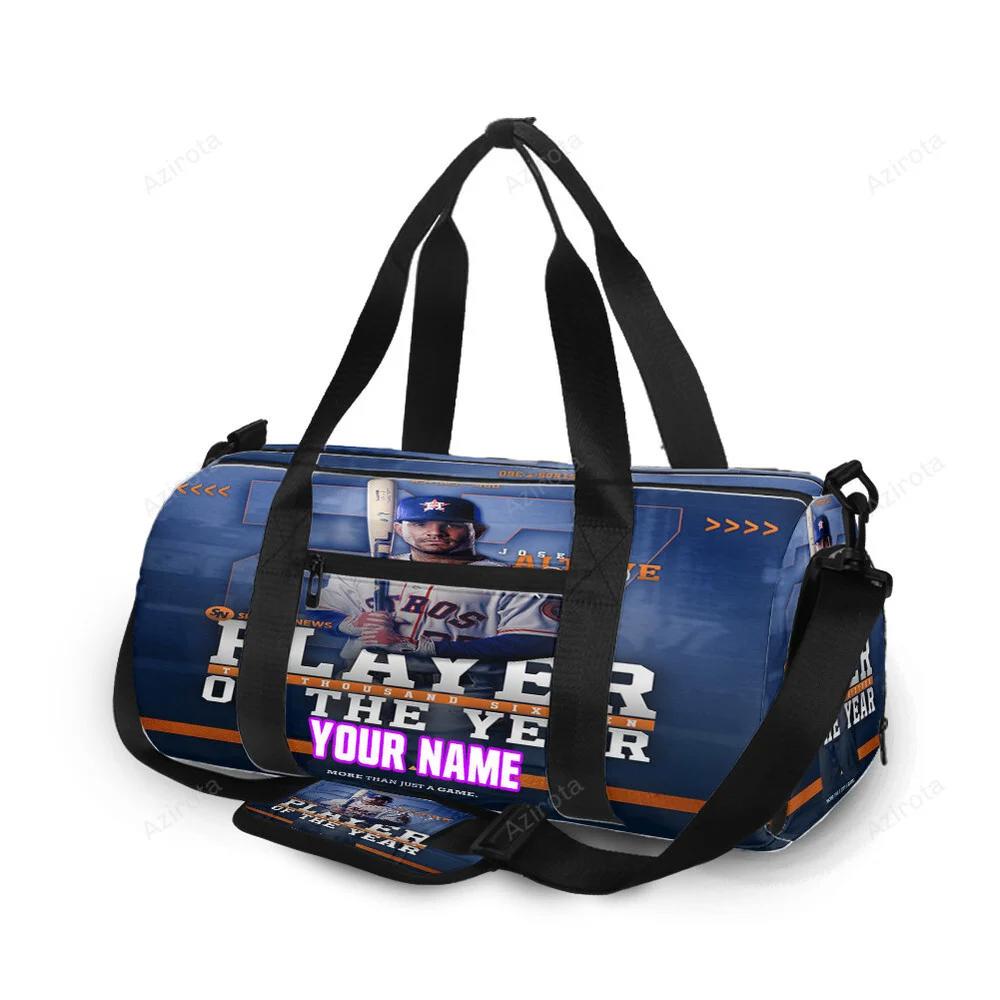 Houston astros jose altuve 27 v3 personalized name travel bag gym bag 222 Travel Bag
