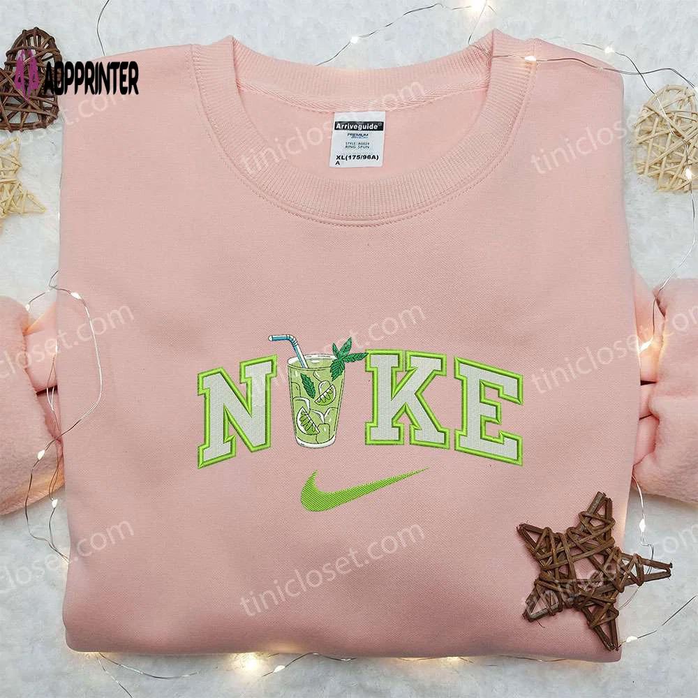Ice lemonade x nike embroidered sweatshirt: favorite drink inspired shirt Embroidered Shirt