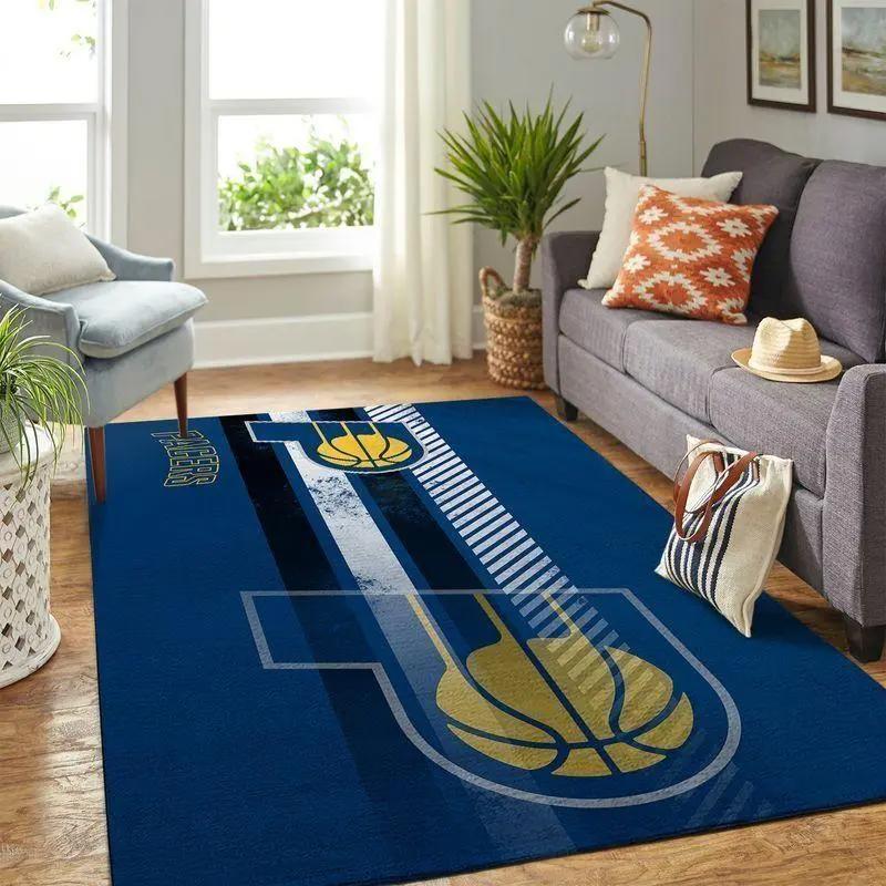 Indiana pacers area rug nba carpet living room rug regtangle carpet v4608 Rectangle Rug