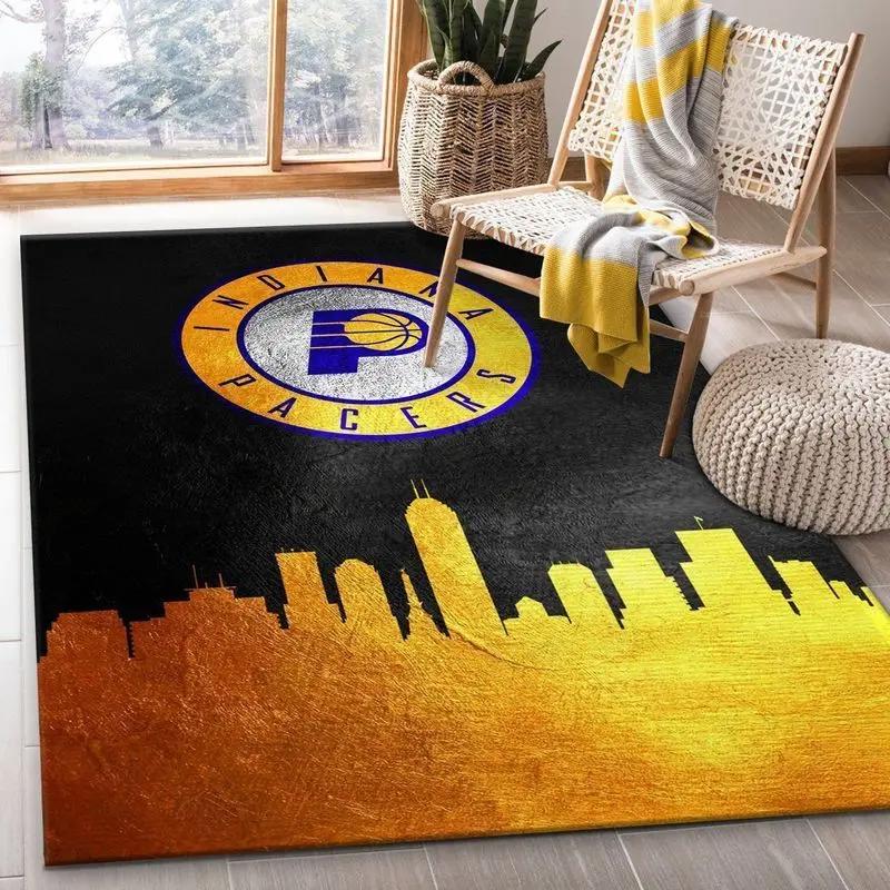 Indiana pacers nba 5 area rug living room and bed room rug rug regtangle carpet Rectangle Rug