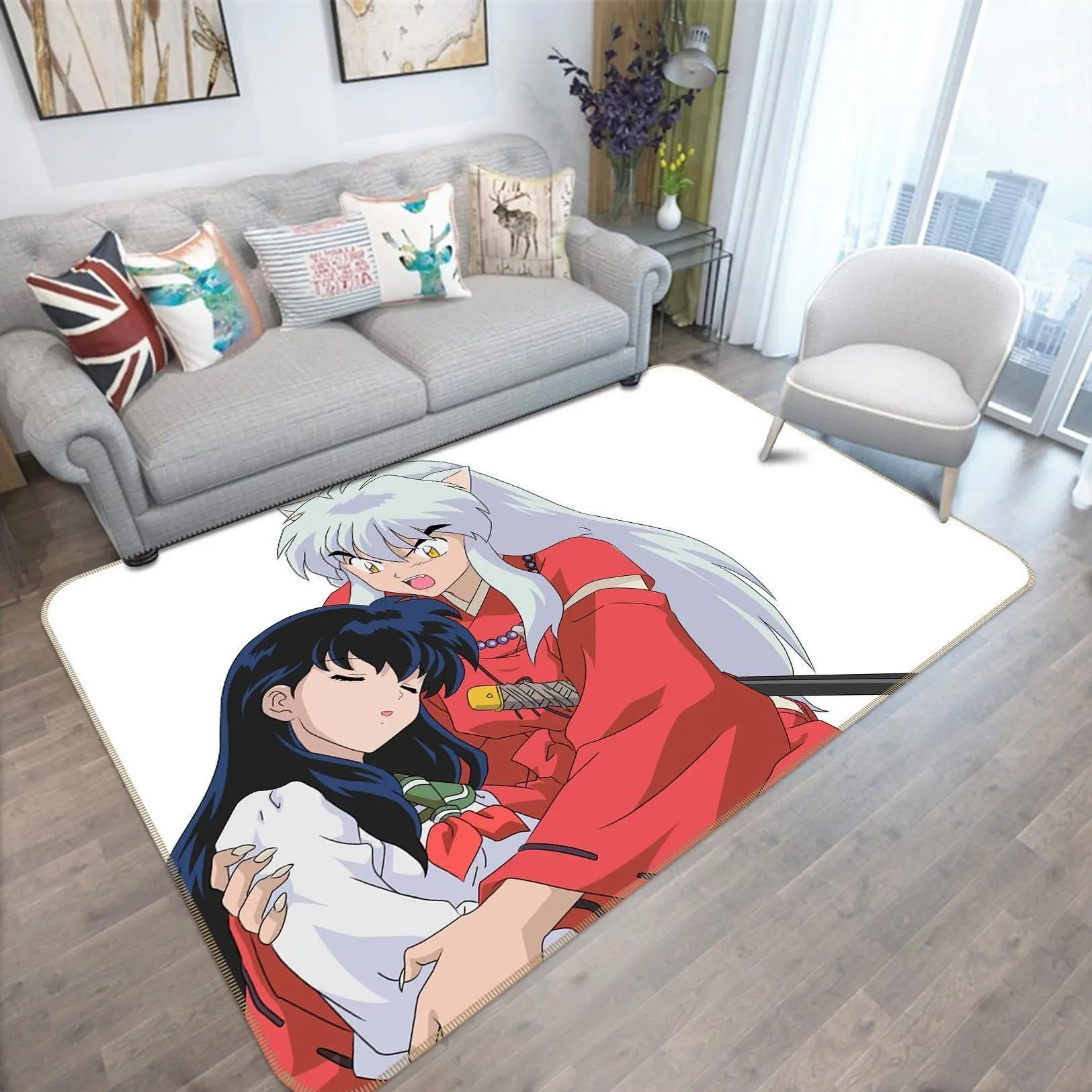 Inuyasha anime 20 area rug living room and bed room rug rug regtangle carpet floor decor home decor Rectangle Rug