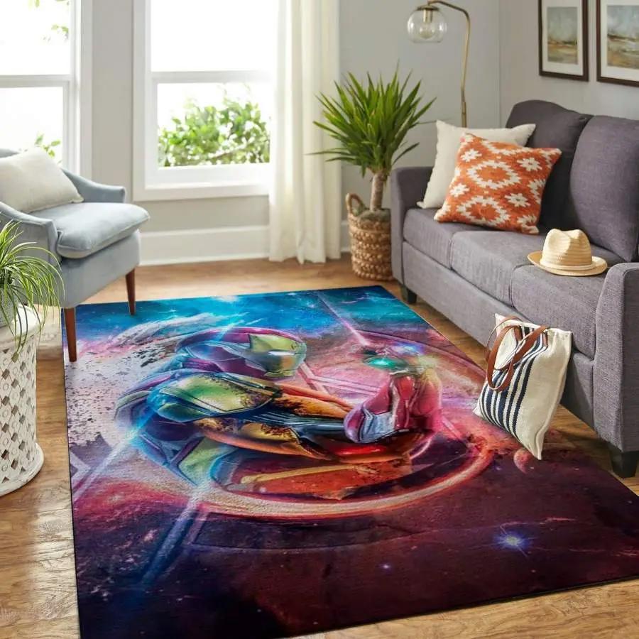 Iron man area rug living room rug home decor marvel superhero movie 190905 Rectangle Rug