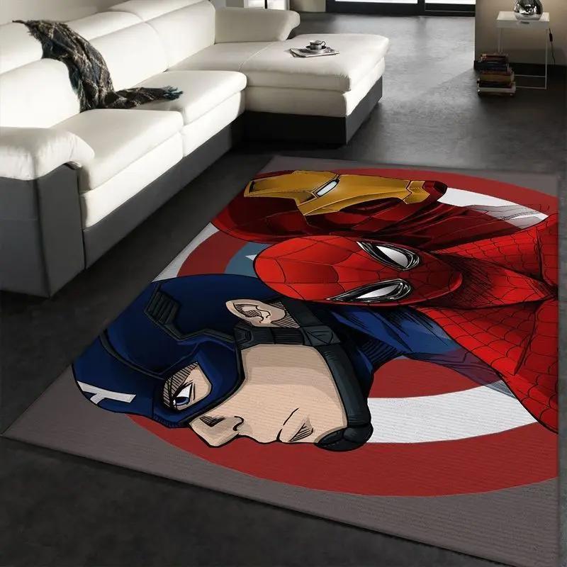 Iron man captain america spider man marvel superhero movies area rug Rectangle Rug