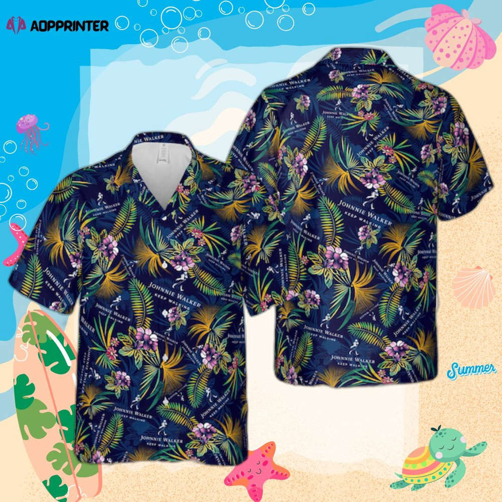 Johnnie walker scotch whiskey unisex hawaiian shirt Hawaii Shirt
