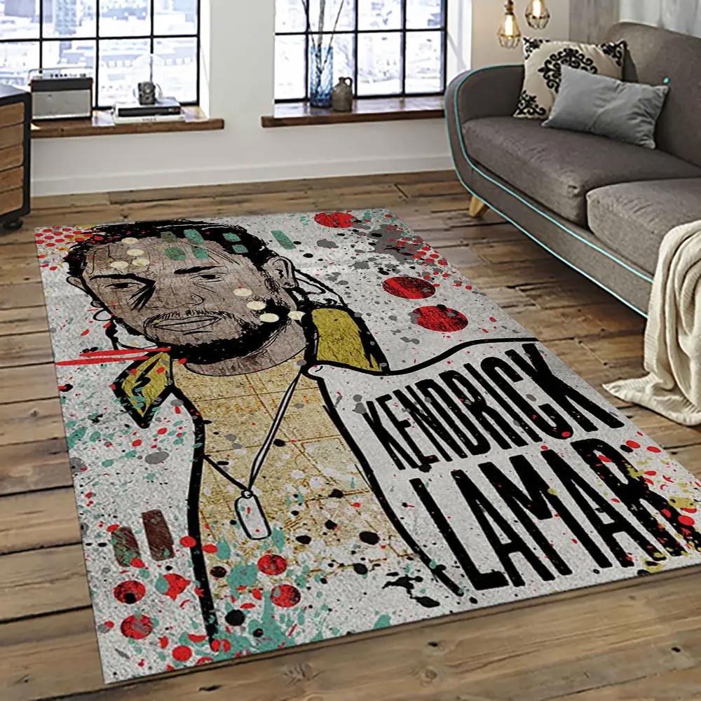Kendrick lamar rapper hiphop music retangle carpet area rug home decor best gift for fan and friends kl4 Rectangle Rug