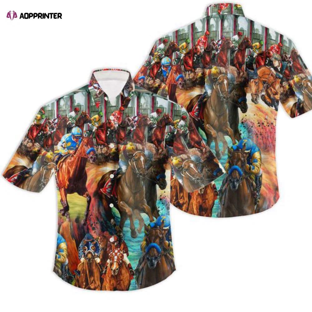 Kentucky horse racing hawaiian shirt summer hot 2023, kentucky derby horse racing shirt Hawaii Shirt
